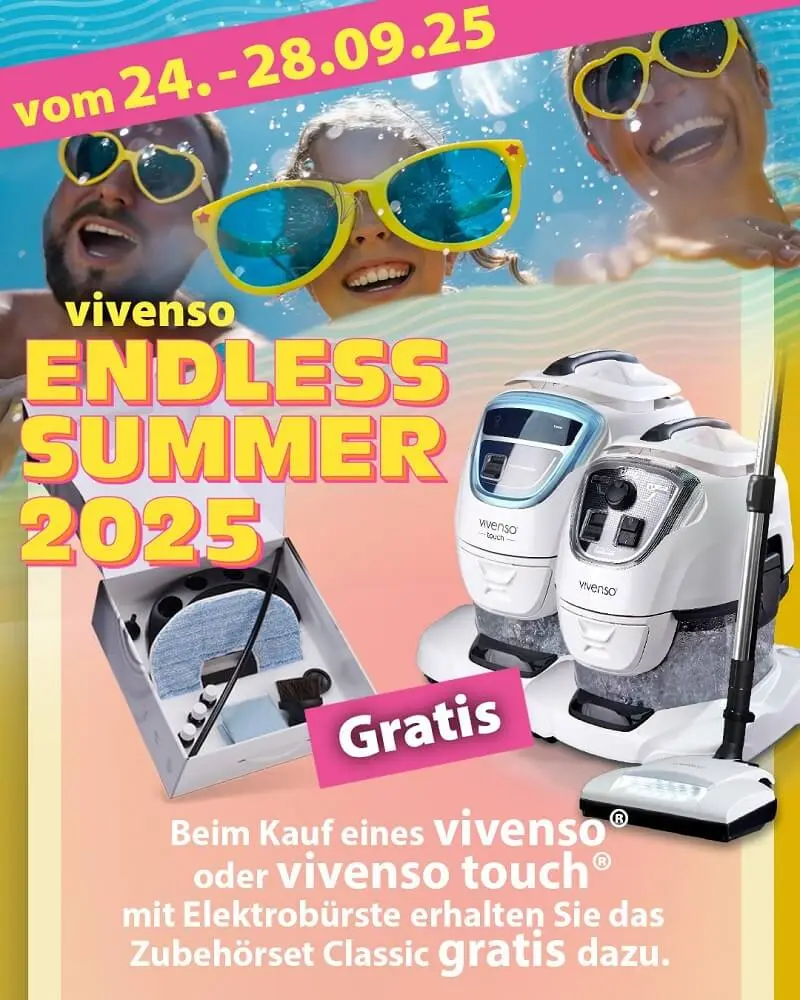 Vivenso Rabattaktion September 2025 - jetzt sparen beim Staubsaugerkauf!